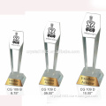 K9 Crystal optical glass golden sandblasting polished award crystal trophy